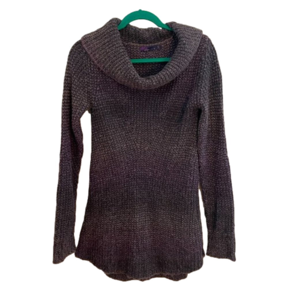 Prana Purple Cowl Neck Sweater